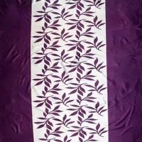 Knitting Window Curtain (Set of 6, 5 Feet, Purple)