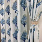 Luxury Gloss Door Curtain (Set of 3, 9 Feet, Blue)