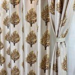 Luxury Gloss Door Curtain (Set of 4, 7 Feet, Gold)