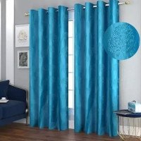 soft-tree-punch-door-curtain-set-of-3-7-feet-aqua-blue