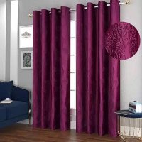 soft-tree-punch-door-curtain-set-of-3-7-feet-purple
