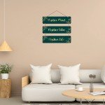 Artvibes Positive Quotes Wooden Wall Hanger for Home Decor