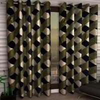 knitting-door-curtain-set-of-4-7-feet-green