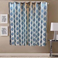 luxury-gloss-window-curtain-set-of-5-5-feet-blue