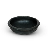 Fish/Veg curry clay pot Deep Burned Black Medium 