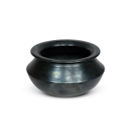 rice-clay-pot-deep-burned-black-small-with-free-ash-powder