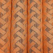 Criss Cross Net Curtain Orange (Pack of 6, 7x4 feet)