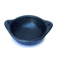 Kadaai Deep Frying deep burned black pan small with free Ash Powder