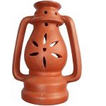 Decorative hanging lantern traditional clay